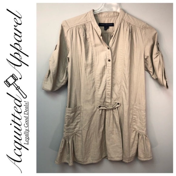 French Connection | Beige Short Shirt Dress - Picture 1 of 6